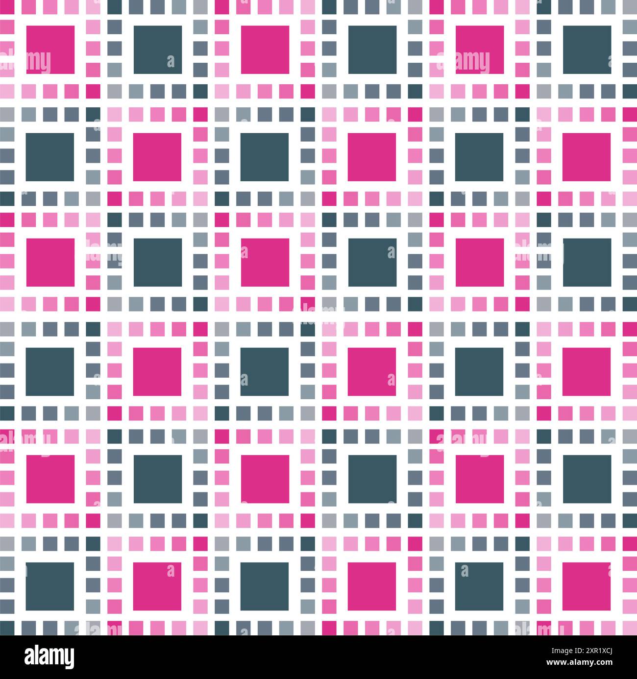 Sfondo, sfondo con un motivo con quadrati continui nei colori grigio e rosa, quadrato, grafica vettoriale, EPS, germania Illustrazione Vettoriale