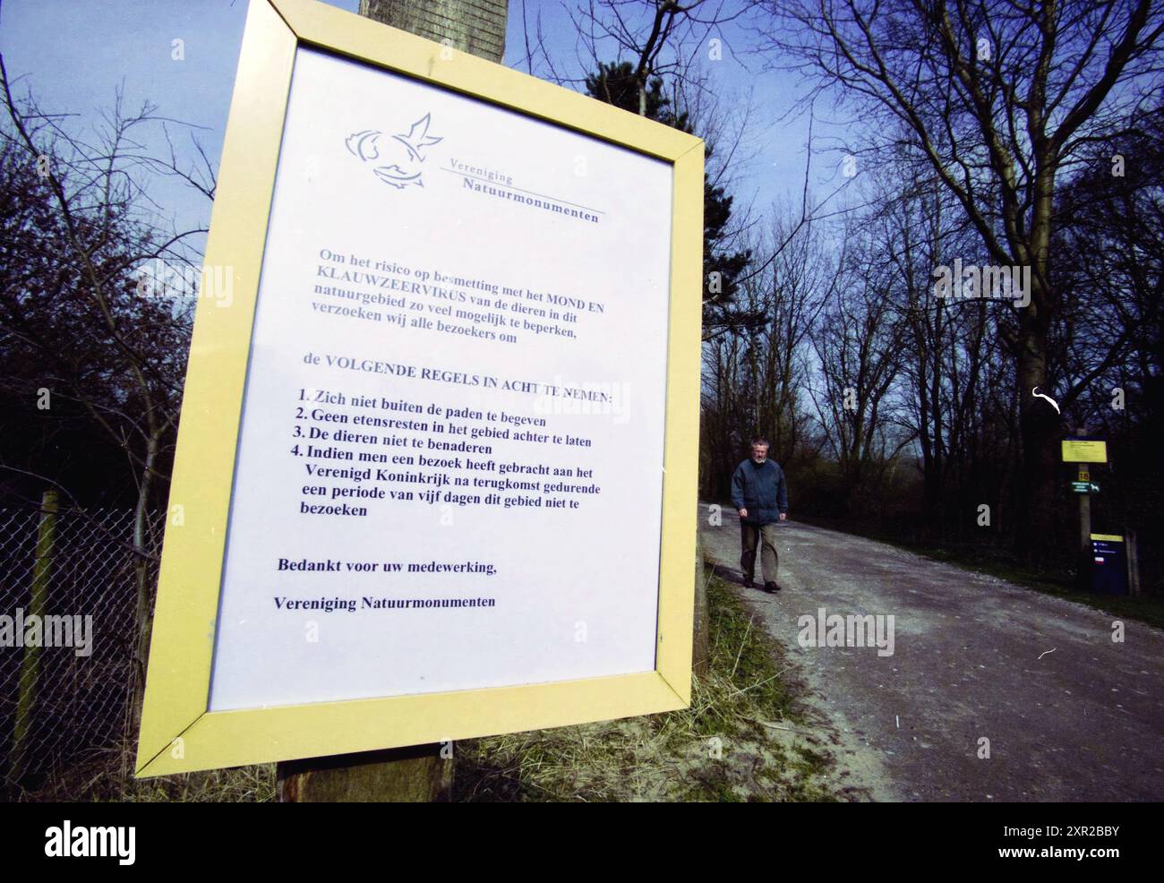 Afta epizootica, Santpoort-Noord, Santpoort-Noord, 27-03-2001, Whizgle Dutch News: Immagini storiche su misura per il futuro. Esplora il passato dei Paesi Bassi con prospettive moderne attraverso le immagini delle agenzie olandesi. Colmare gli eventi di ieri con gli approfondimenti di domani. Intraprendi un viaggio senza tempo con storie che plasmano il nostro futuro. Foto Stock