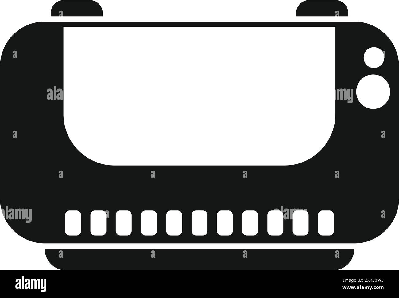 Macchina per il pane moderna e intelligente con pulsanti elettronici per preparare il pane a casa, icona in stile glifo Illustrazione Vettoriale
