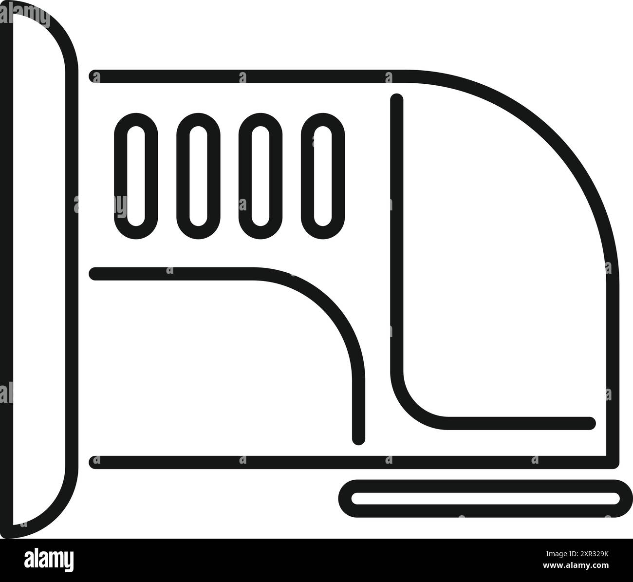 Semplice e audace icona di una pialla manuale elettrica, perfetta per progetti fai da te e di lavorazione del legno Illustrazione Vettoriale