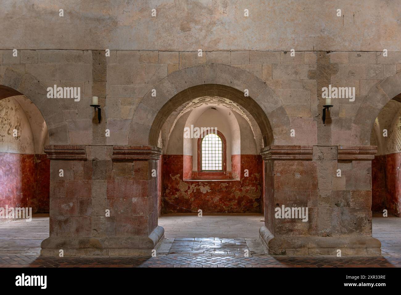 Il monastero cistercense di Eberbach nel Rheingau vicino Eltville, Germania Foto Stock