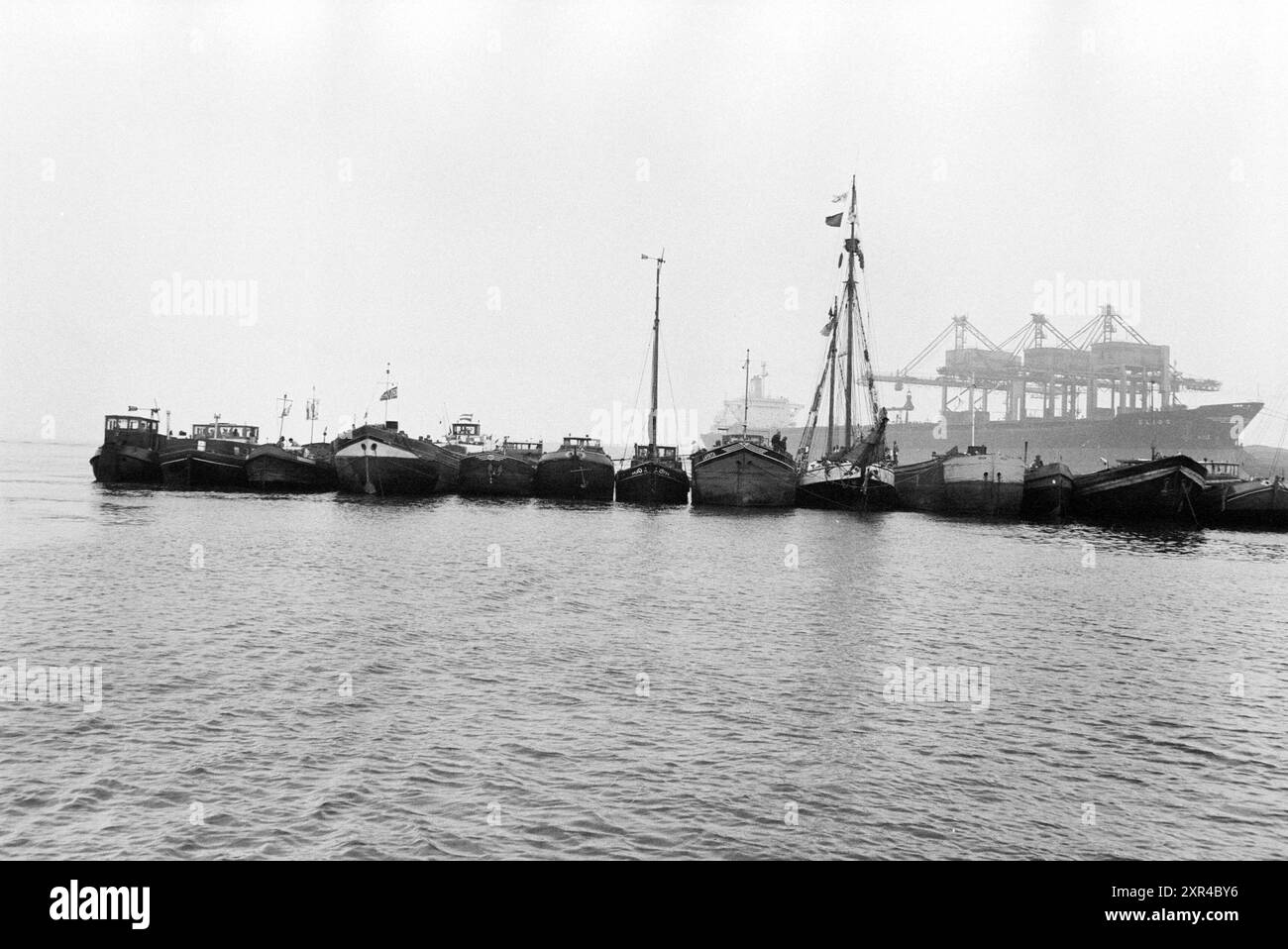 Blocco da parte di Greenpeace della nave Andrea Smits che scaricherà rifiuti radioattivi da ECN Petten in mare., IJmuiden, Paesi Bassi, 10-06-1980, Whizgle Dutch News: Immagini storiche su misura per il futuro. Esplora il passato dei Paesi Bassi con prospettive moderne attraverso le immagini delle agenzie olandesi. Colmare gli eventi di ieri con gli approfondimenti di domani. Intraprendi un viaggio senza tempo con storie che plasmano il nostro futuro. Foto Stock