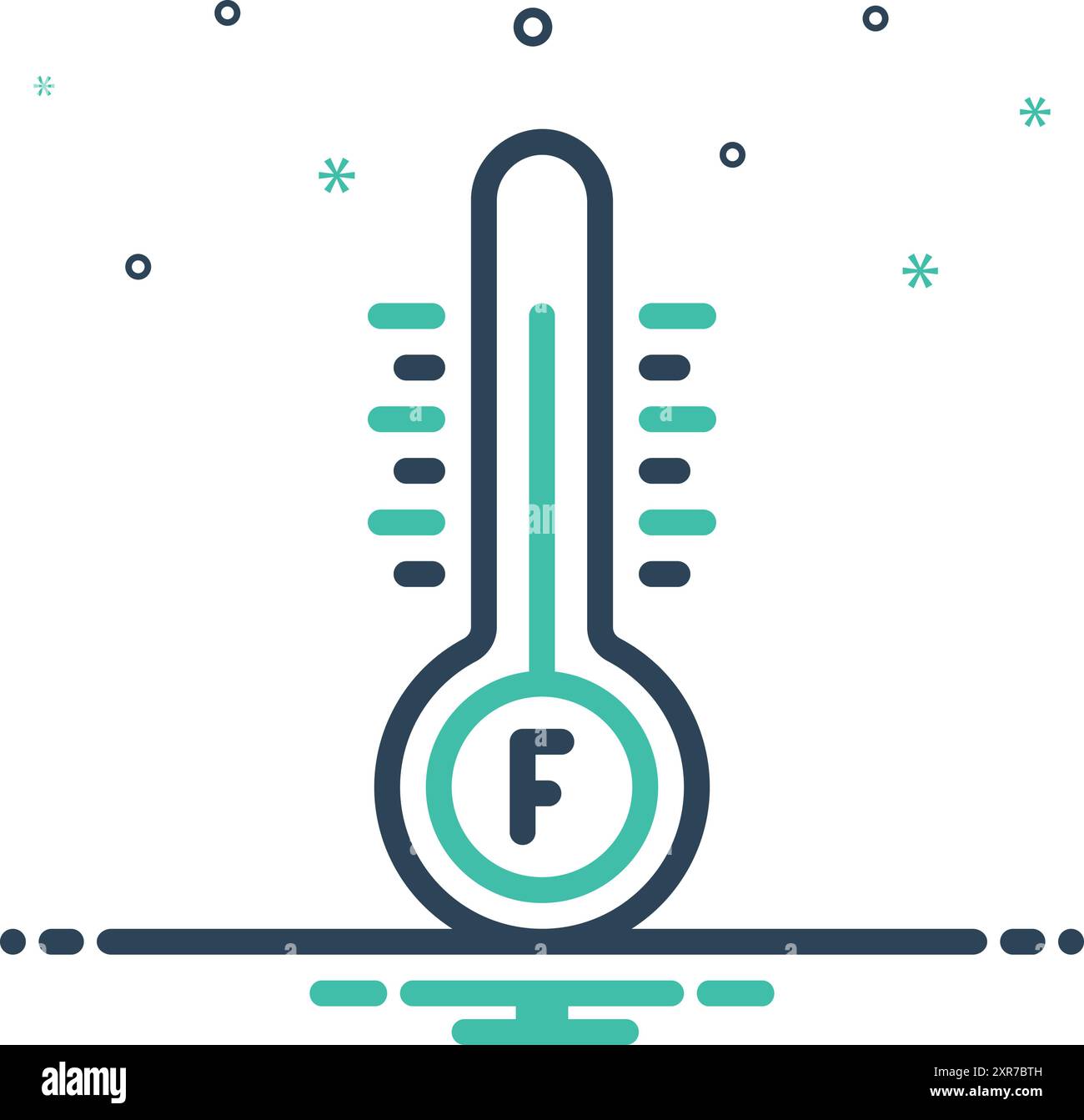 Icona per gradi fahrenheit, gradi Illustrazione Vettoriale