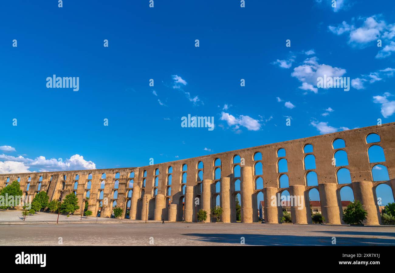 Acquedotto di Elvas Alentejo Portogallo, famoso edificio storico portoghese Foto Stock