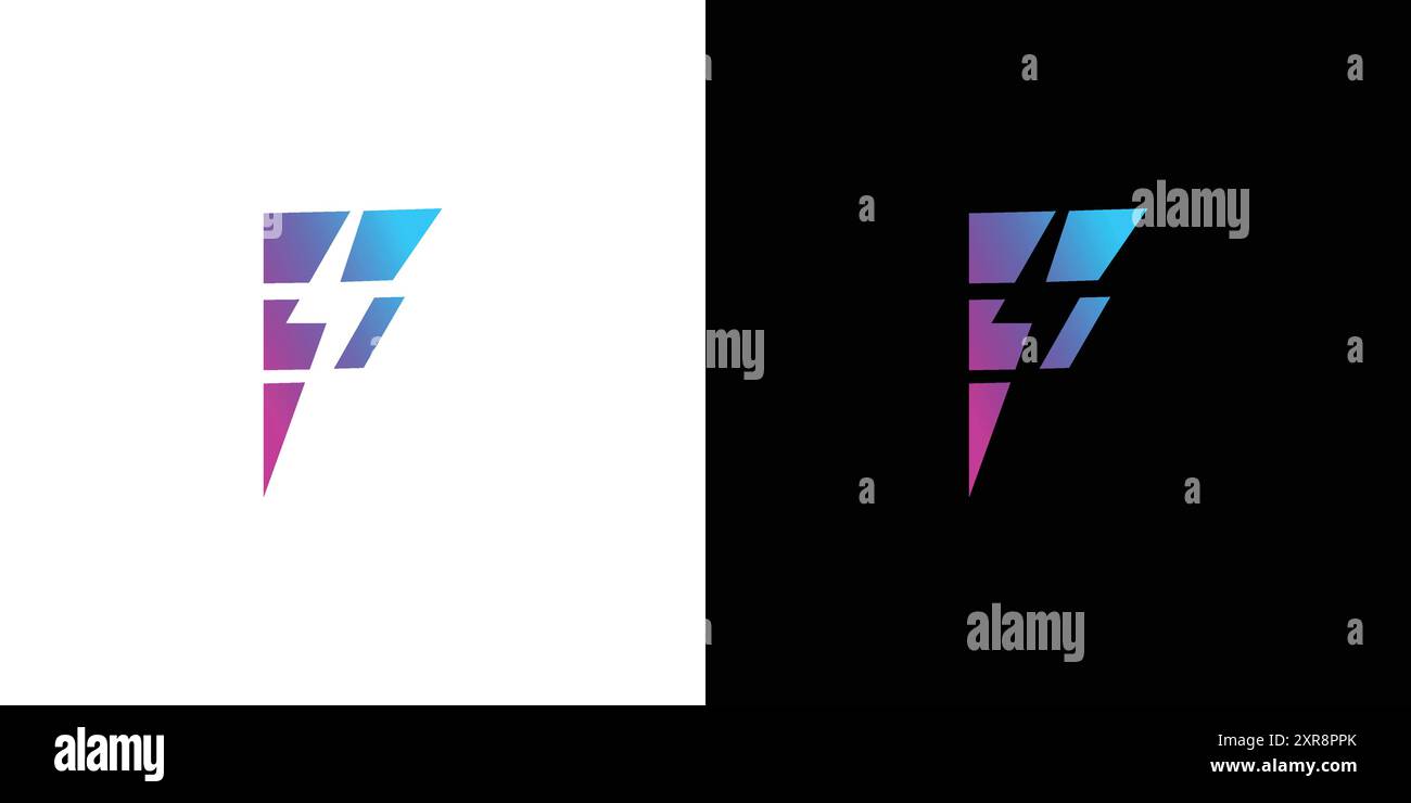Design moderno e sofisticato con logo F Electric Illustrazione Vettoriale