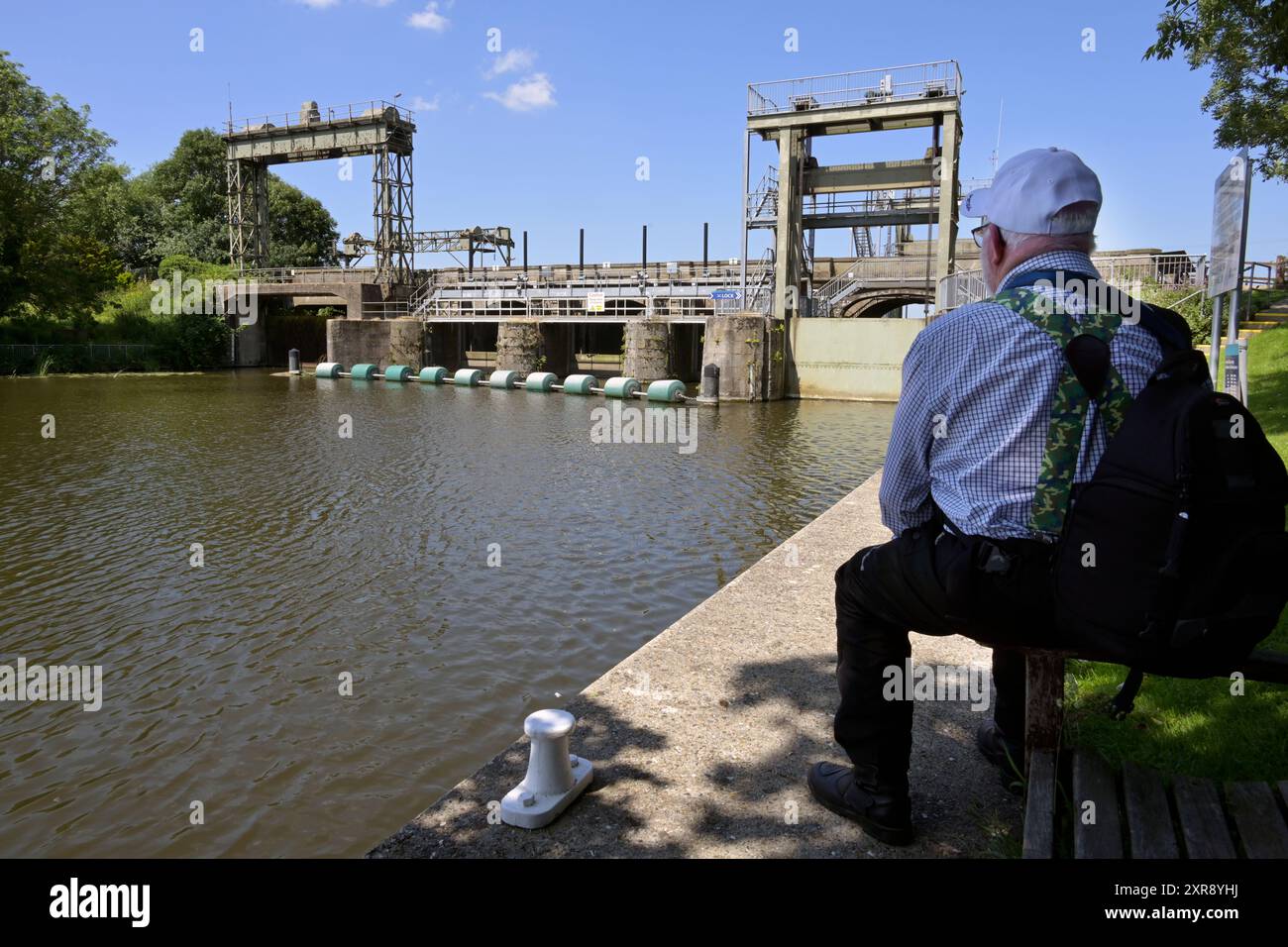 denver, sul fiume grande ouse, denver, norfolk, inghilterra Foto Stock