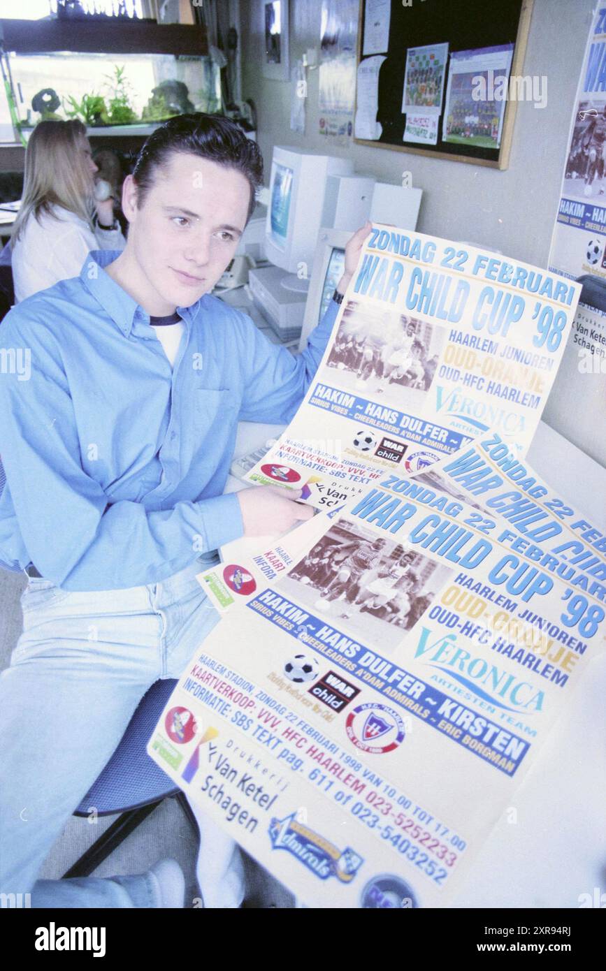 Ewout Rameijer, War Child Cup, 26-02-1998, Whizgle Dutch News: Immagini storiche su misura per il futuro. Esplora il passato dei Paesi Bassi con prospettive moderne attraverso le immagini delle agenzie olandesi. Colmare gli eventi di ieri con gli approfondimenti di domani. Intraprendi un viaggio senza tempo con storie che plasmano il nostro futuro. Foto Stock