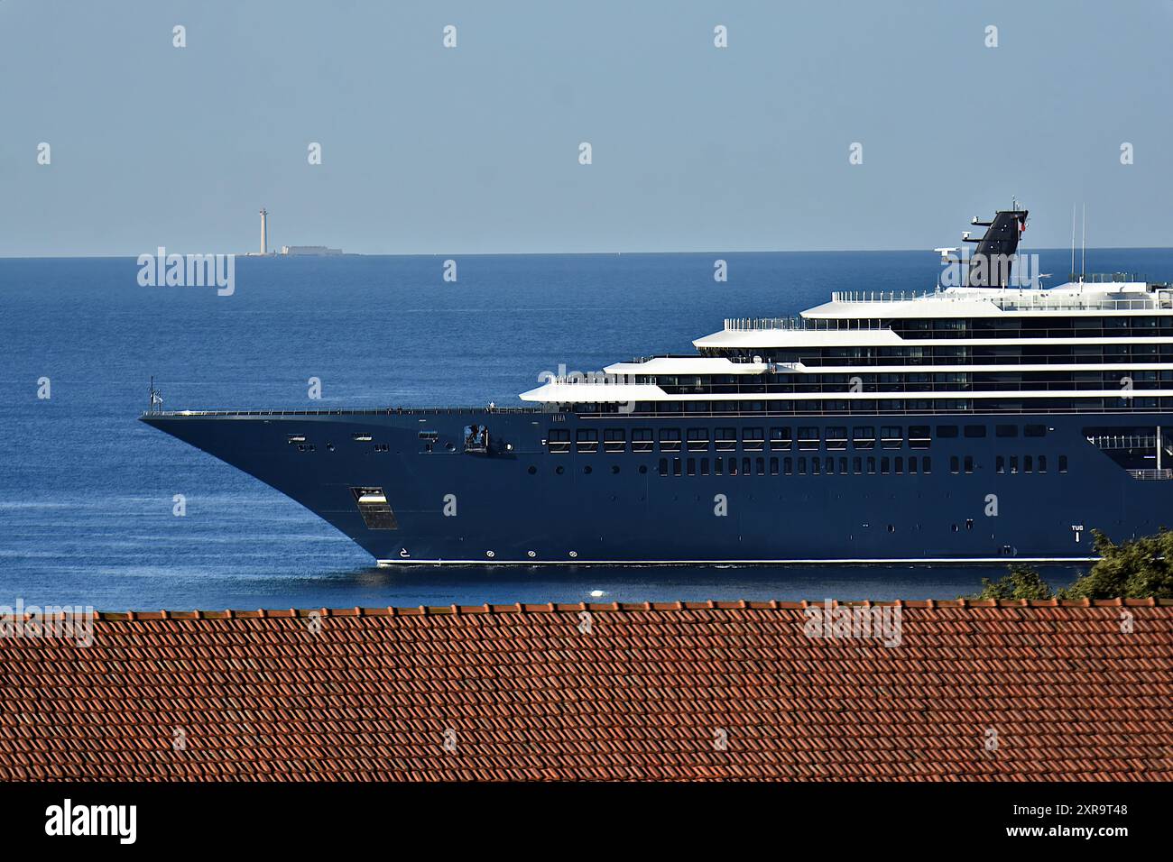 Marsiglia, Francia. 09 agosto 2024. La nave da crociera Ilma arriva al porto francese del Mediterraneo di Marsiglia. Credito: SOPA Images Limited/Alamy Live News Foto Stock