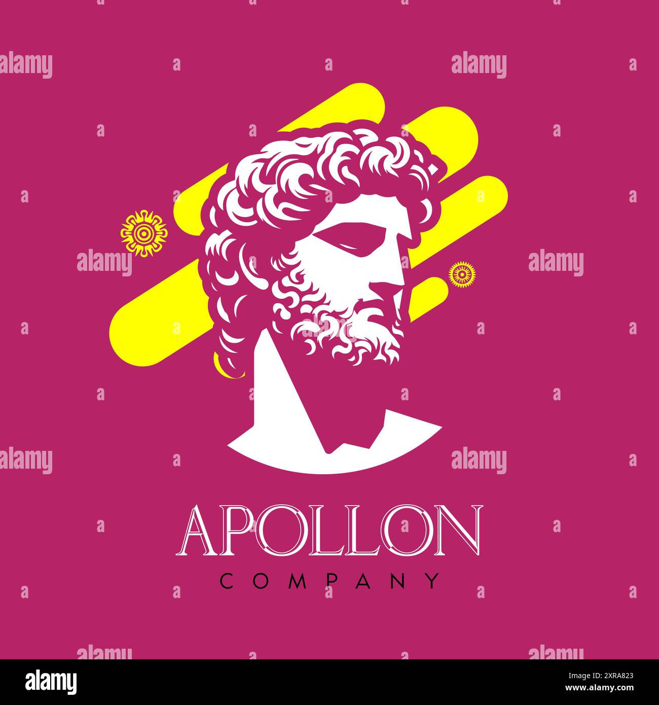 Apollon Company - illustrazione del logo Vector Flat Illustrazione Vettoriale