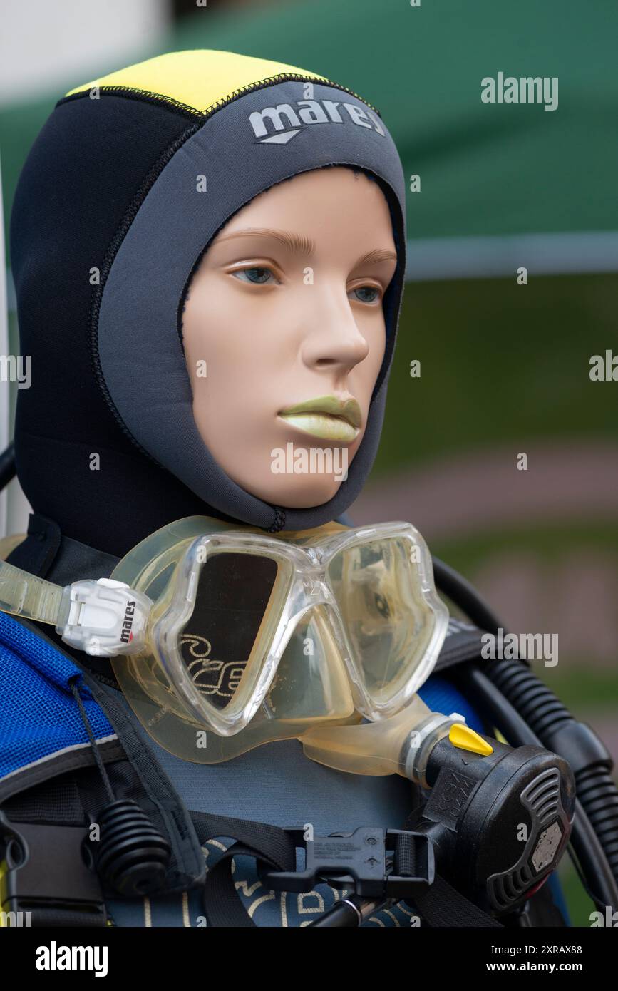 Donna manichina con attrezzatura per immersioni Foto Stock