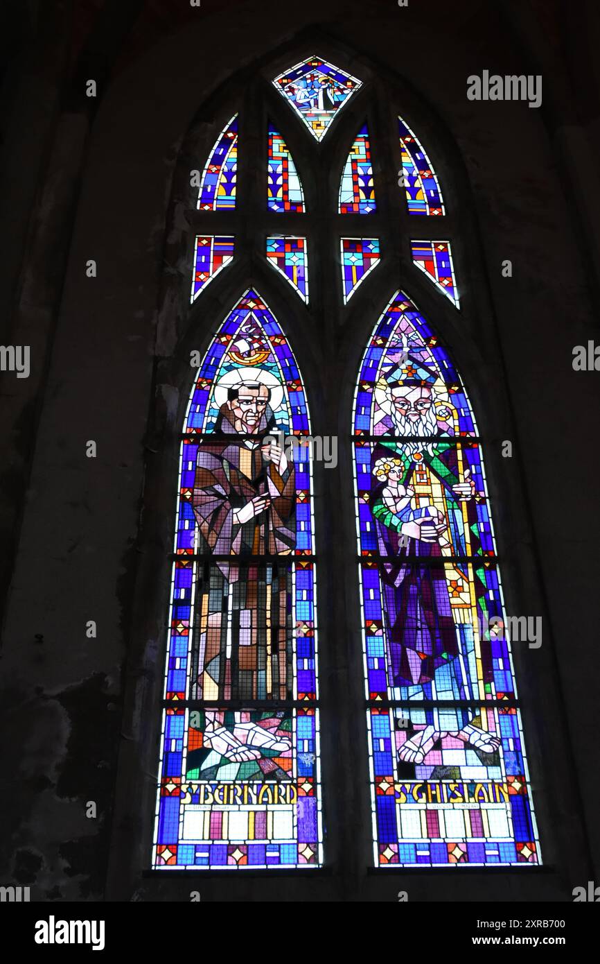 L'église Saint-Martin est une église située à Masnières dans le département francese du Nord en région Hauts-de-France. Il existe peu de documents sur Foto Stock