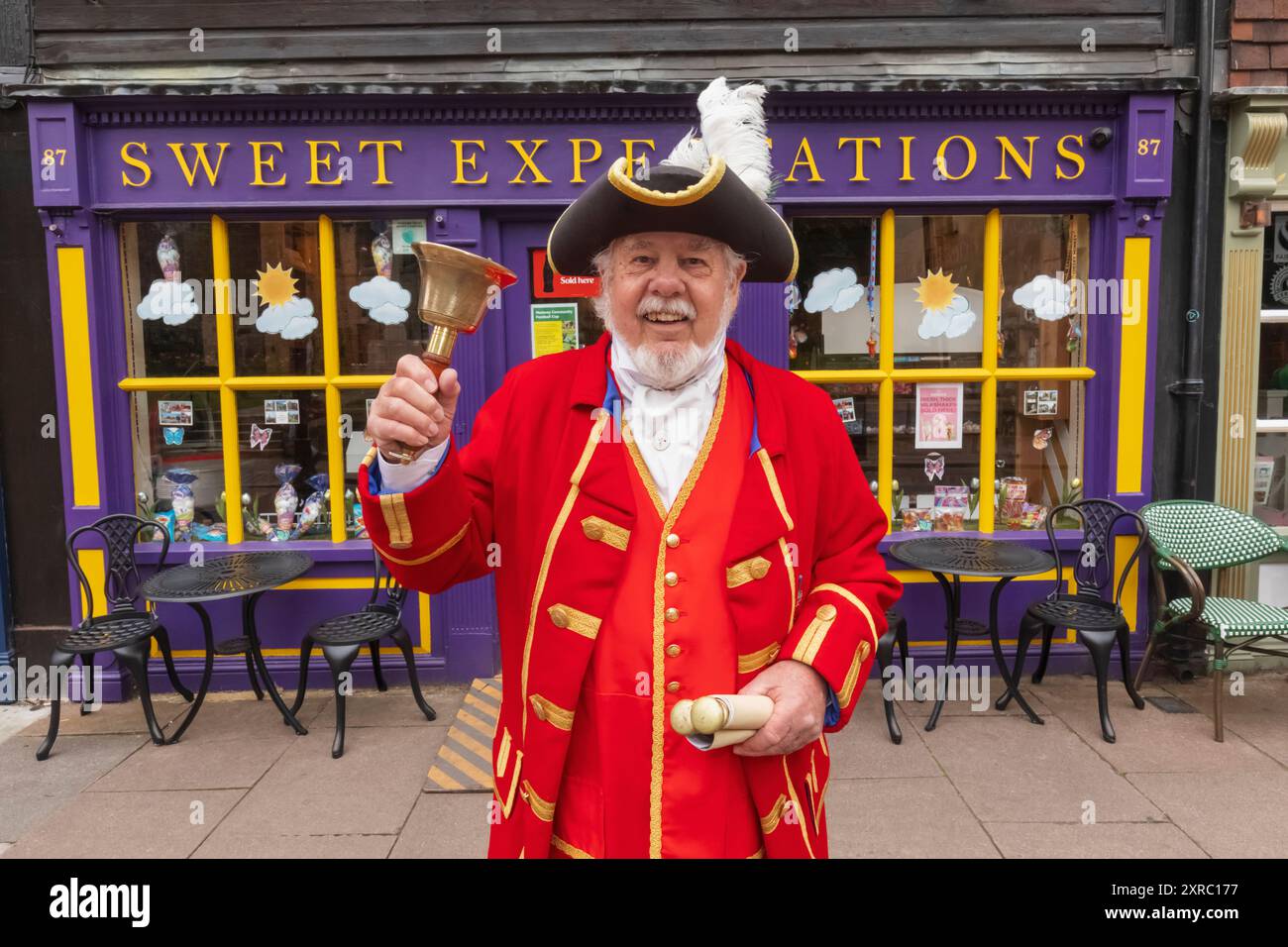 Inghilterra, Kent, Rochester, Mike Billingham Town Crier per le città di Medway Foto Stock