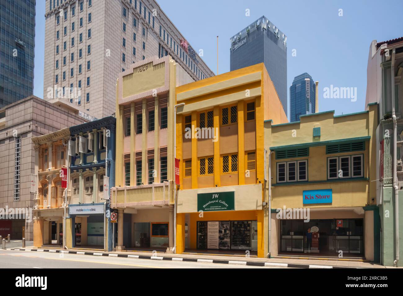 Asia, Singapore, Chinatown, edifici storici su South Bridge Road Foto Stock