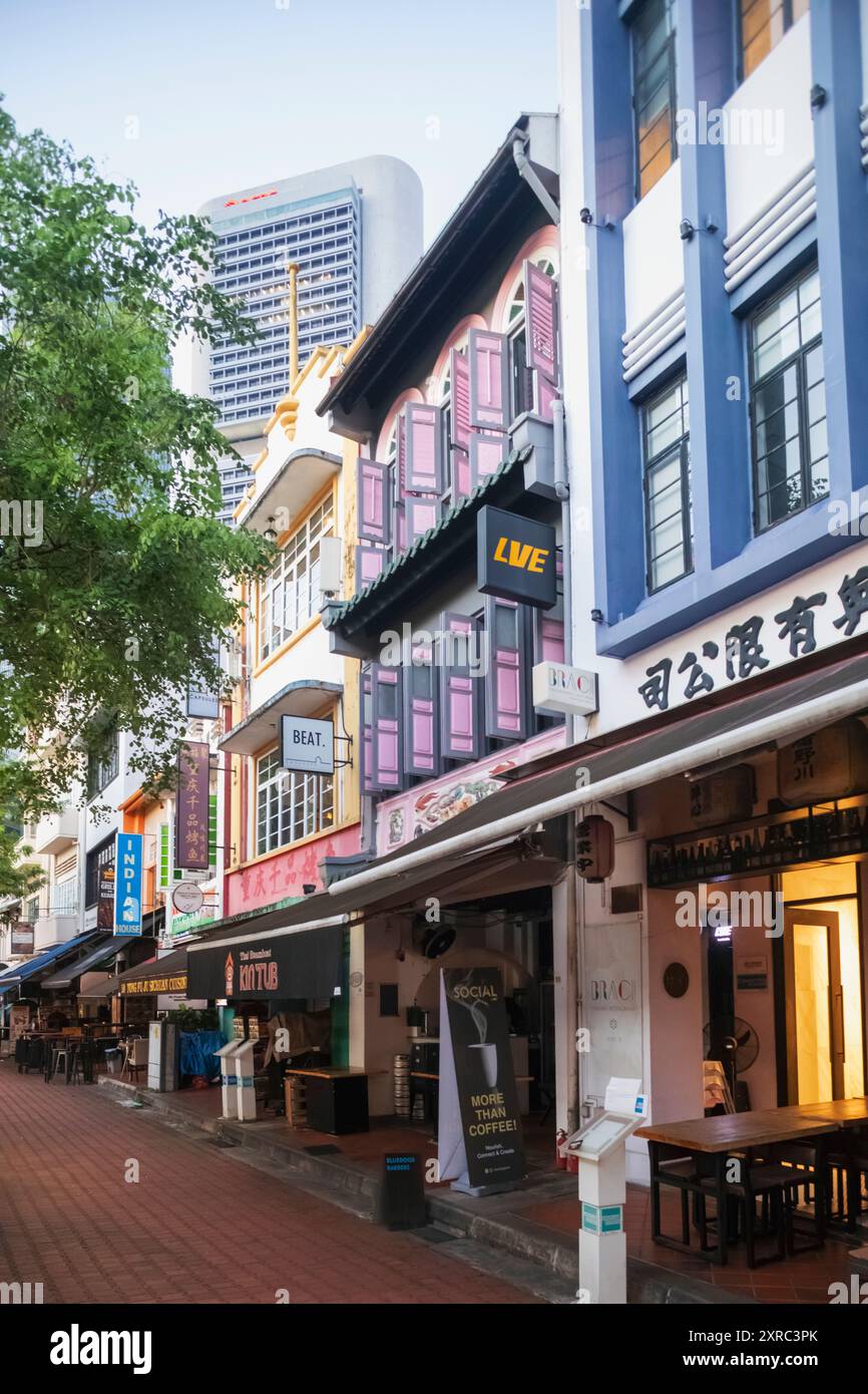 Asia, Singapore, Boat Quay, ristoranti e bar Foto Stock