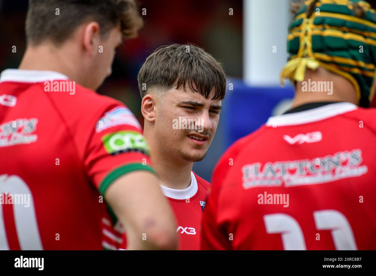 Neath, Galles. 3 agosto 2024. Morgan Marozzelli del Galles durante la partita del campionato Under 16 Four Nations tra Galles e Inghilterra Community Lions al Lextan Gnoll di Neath, Galles, Regno Unito, il 3 agosto 2024. Crediti: Duncan Thomas/Majestic Media. Foto Stock