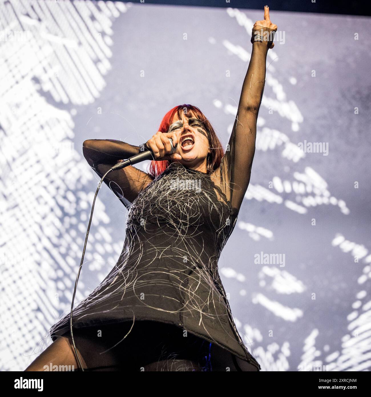 Julie Christmas si esibisce dal vivo il 9 agosto 2024 Foto Stock
