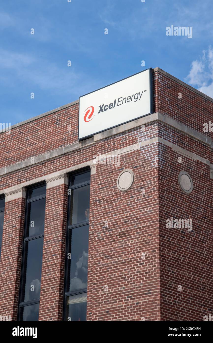 St. Paul, Minnesota. Logo della Xcel Energy. azienda. Foto Stock