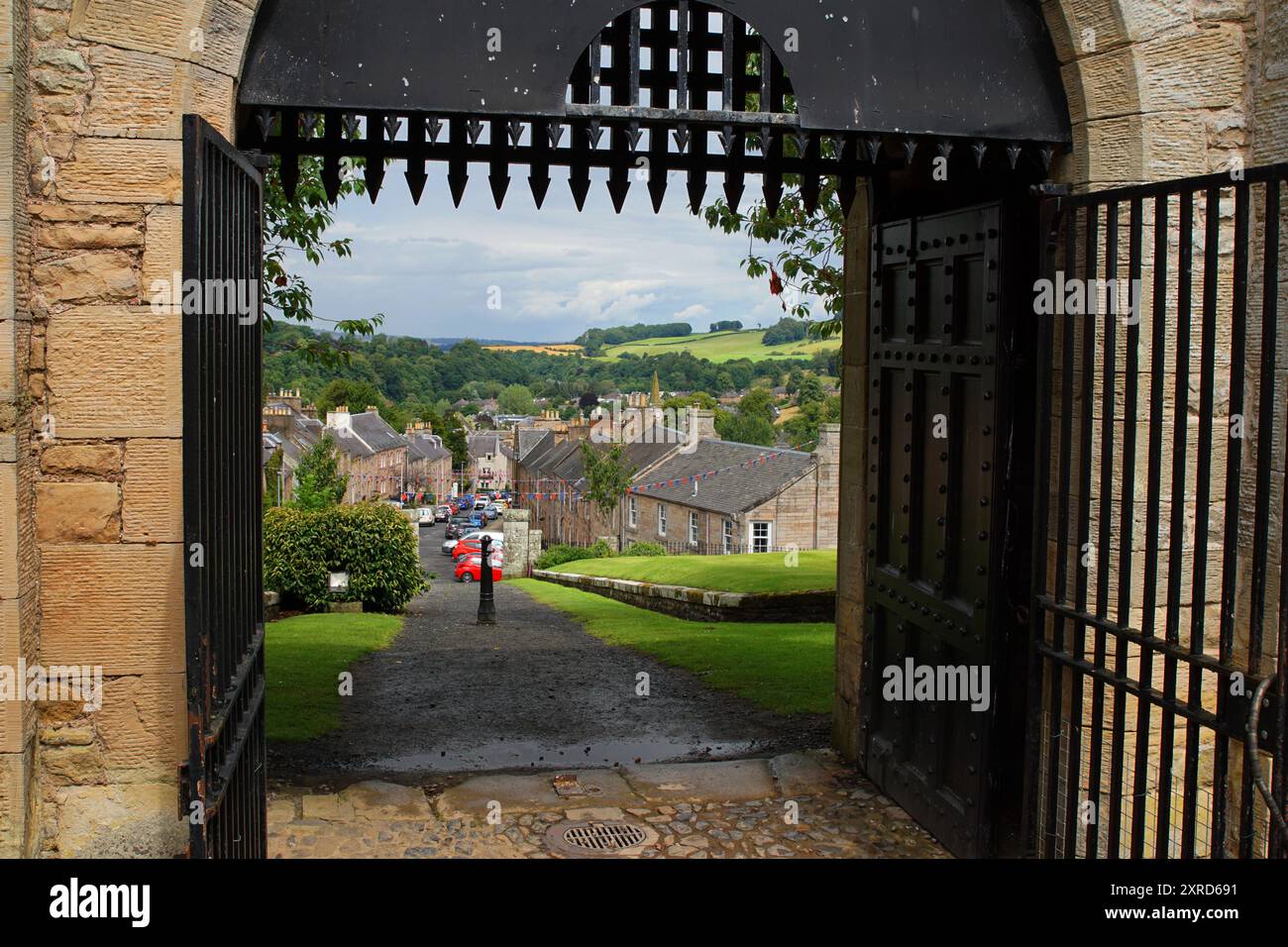 Jedburgh Castle Jail nella Scottish Borders Town, Scozia, Regno Unito Foto Stock