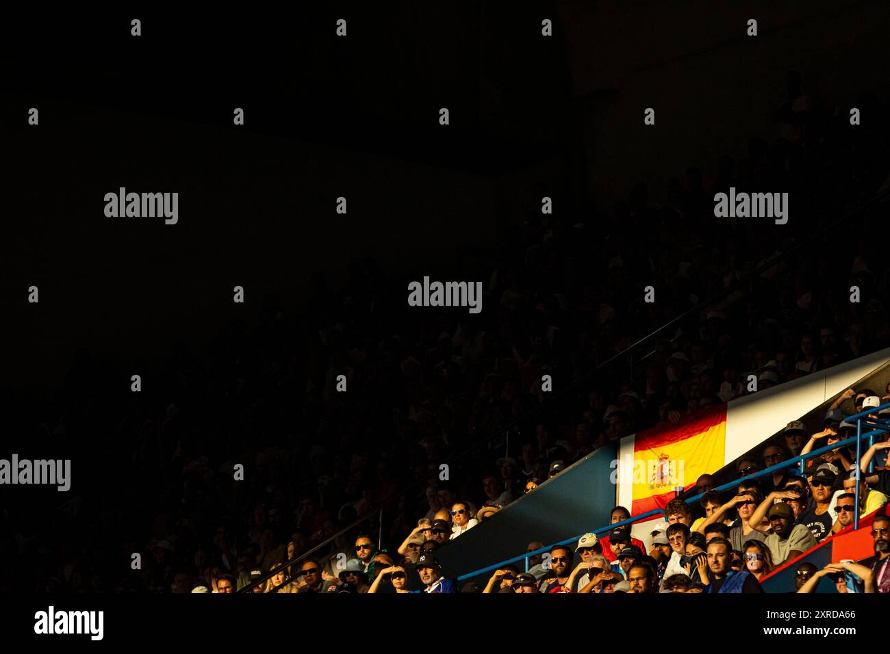 Parigi, Francia. 9 agosto 2024. Olimpiadi, ultima partita di calcio maschile tra le squadre nazionali spagnola e francese allo stadio Parc des Princes. © ABEL F. ROS/Alamy Live News Foto Stock