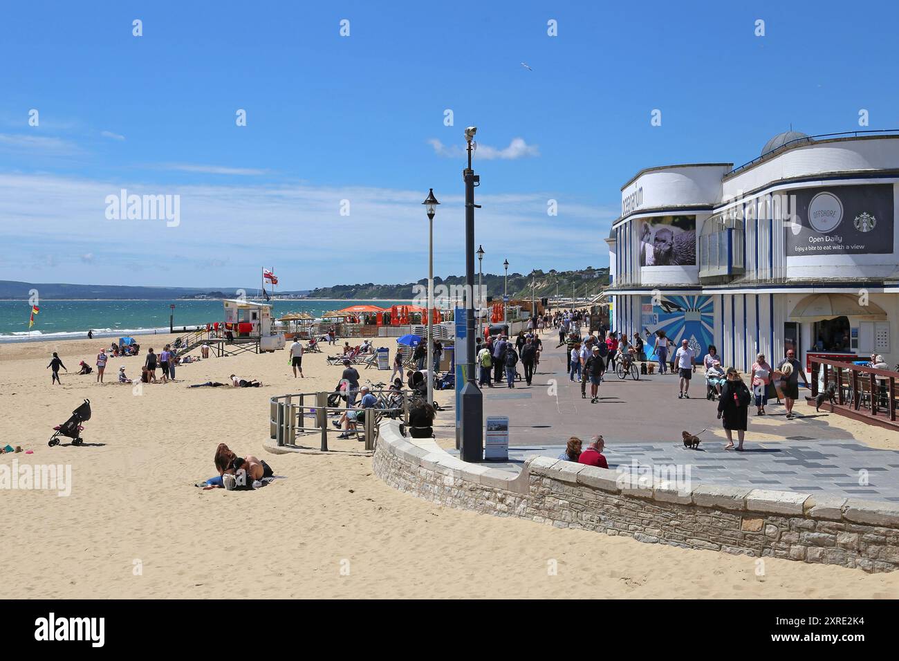 West Beach e Oceanarium, Bournemouth, Dorset, Inghilterra, Gran Bretagna, Regno Unito, Regno Unito, Europa Foto Stock