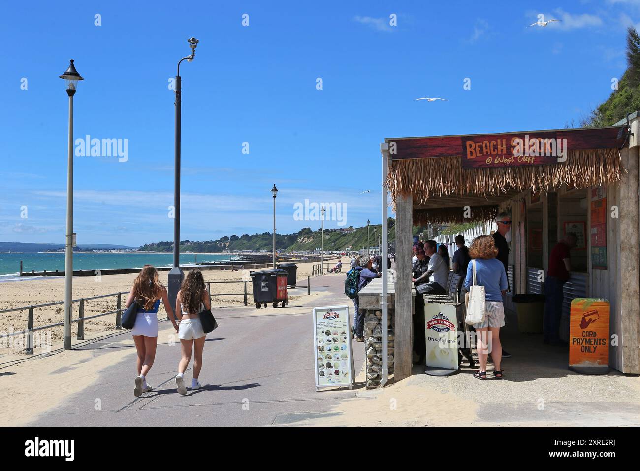 Beach Shack, Bournemouth, Dorset, Inghilterra, Gran Bretagna, Regno Unito, Regno Unito, Europa Foto Stock