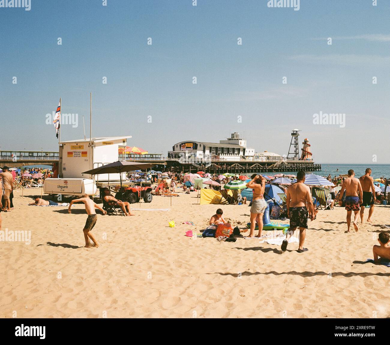 Bournemouth Beach, Dorset, Inghilterra, Regno Unito Foto Stock
