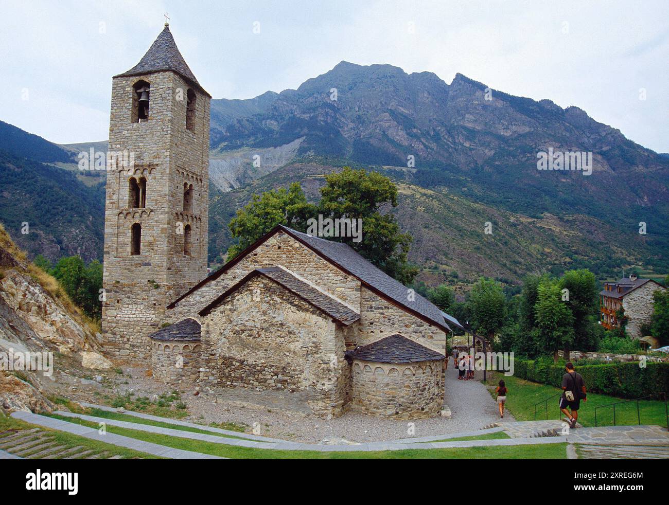 Sant Joan chiesa. Boi, provincia di Lerida, Catalogna, Spagna. Foto Stock