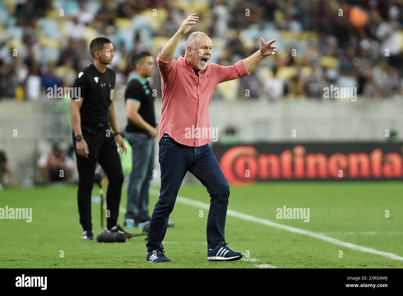 Rio de Janeiro, Brasile, 7 agosto 2024. Partita di calcio tra Fluminense e Juventude per la Coppa del Brasile, allo stadio Maracanã. Foto Stock
