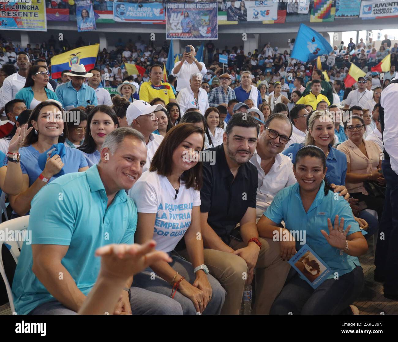 GYE CONVENTION RC Guayaquil, sabato 10 agosto 2024 presso il coliseum Voltaire Paladines Polo, la militanza del Movimiento Revolucion Ciudadana RC5, ha tenuto la sua convenzione nazionale, dove hanno annunciato ufficialmente il loro binomio per le prossime elezioni foto CÃ sar Munoz API Guayaquil Guayas Ecuador POL GYE CONVENCIONRC 63c79c67d45891515915915915915915915cccccccc45888888888915ccc45b4508 Copyright: xCÃ sarxMunozx Foto Stock