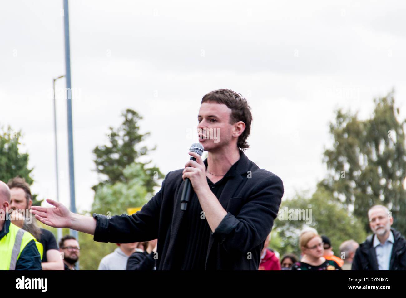 Paisley Watermill Anti Racism Rally 9 agosto 2024 Foto Stock