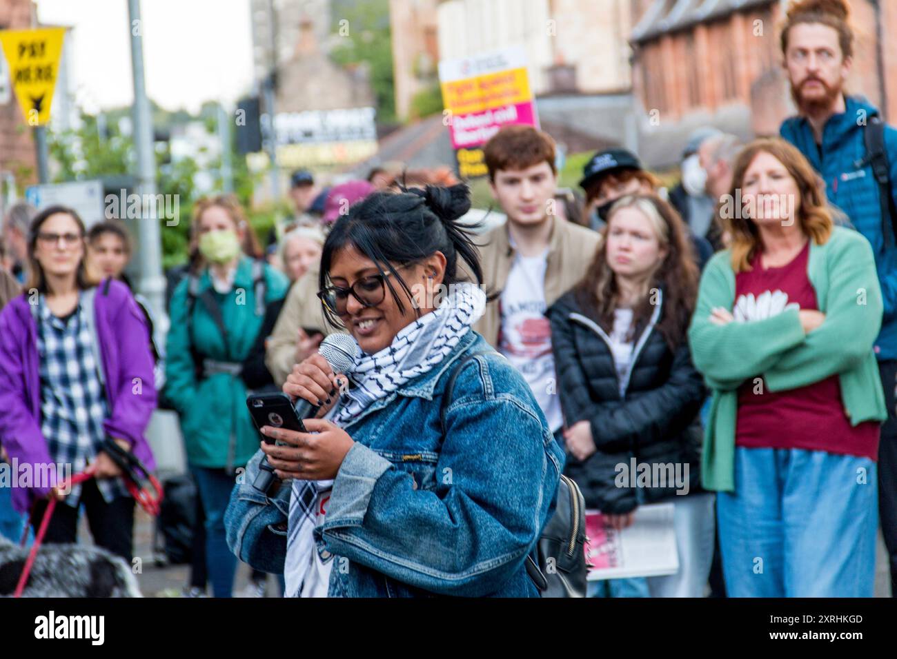 Paisley Watermill Anti Racism Rally 9 agosto 2024 Foto Stock