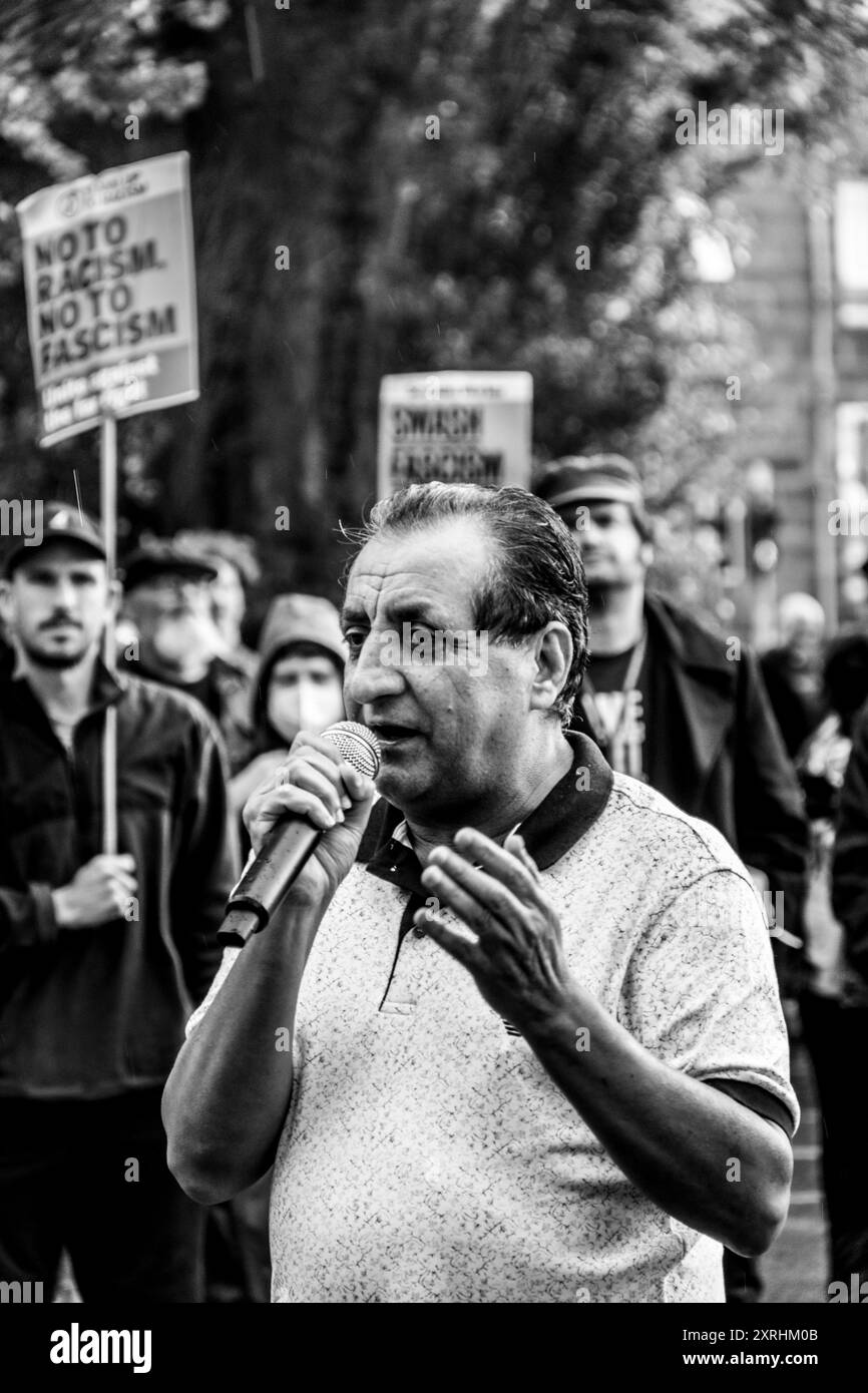 Paisley Watermill Anti Racism Rally 9 agosto 2024 Foto Stock