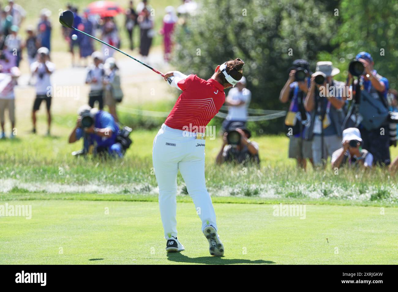 Saint-Quentin-en-Yvelines, Francia. 10 agosto 2024. Miyu Yamashita (JPN) Golf : Round 4 femminile durante i Giochi Olimpici di Parigi 2024 al Golf National di Saint-Quentin-en-Yvelines, Francia . Crediti: Koji Aoki/AFLO SPORT/Alamy Live News Foto Stock