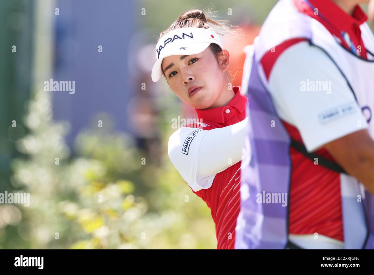 Saint-Quentin-en-Yvelines, Francia. 10 agosto 2024. Miyu Yamashita (JPN) Golf : Round 4 femminile durante i Giochi Olimpici di Parigi 2024 al Golf National di Saint-Quentin-en-Yvelines, Francia . Crediti: Koji Aoki/AFLO SPORT/Alamy Live News Foto Stock