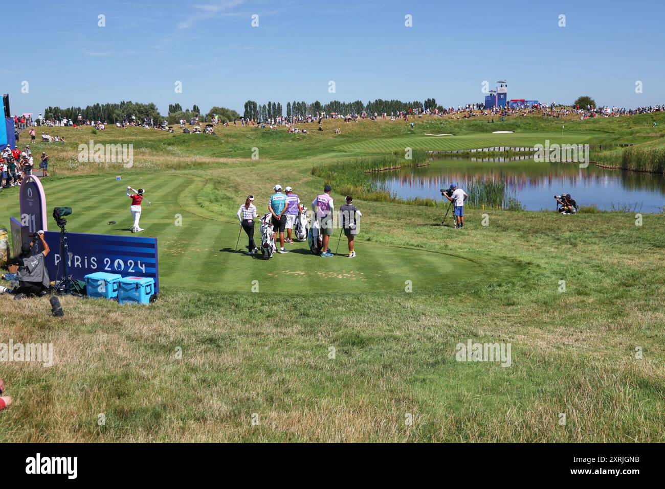 Saint-Quentin-en-Yvelines, Francia. 10 agosto 2024. Miyu Yamashita (JPN) Golf : Round 4 femminile durante i Giochi Olimpici di Parigi 2024 al Golf National di Saint-Quentin-en-Yvelines, Francia . Crediti: Koji Aoki/AFLO SPORT/Alamy Live News Foto Stock