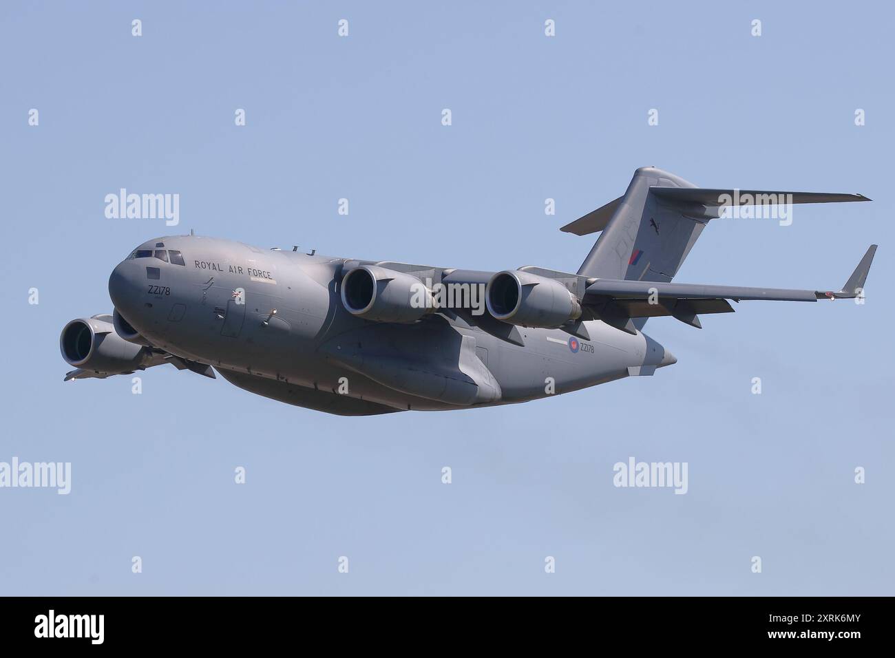 RAF Fairford, Regno Unito. 19 luglio 2024. McDonnell Douglas C-17A Globemaster III ZZ178 in arrivo al RIAT 2024 Air Show. Foto Stock