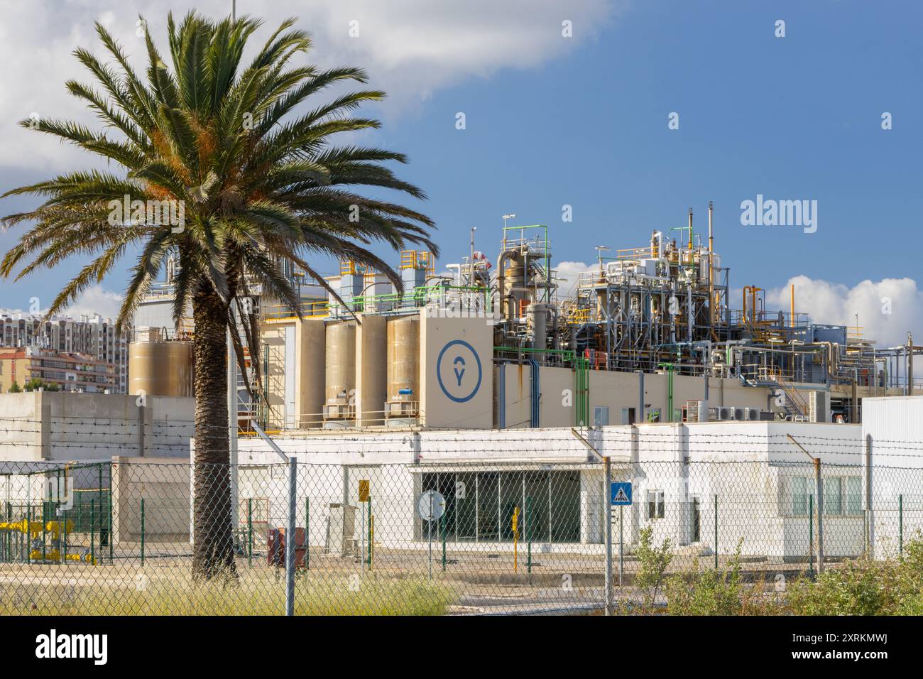 Impianto di chimica sostenibile Hychem che produce idrogeno combustibile a povoa de santa iria, portogallo Foto Stock
