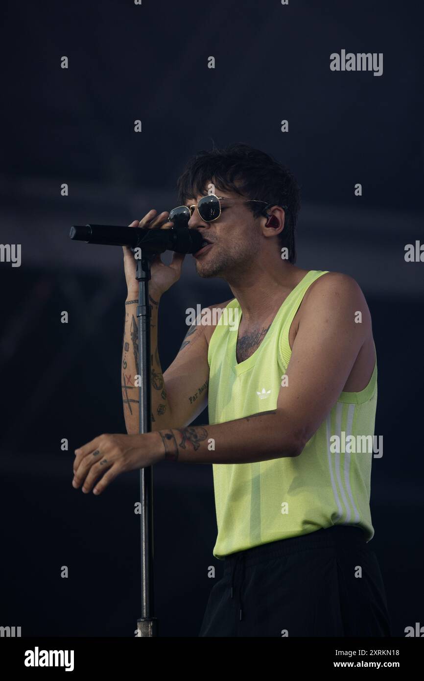 Budapest, Ungheria, 7 agosto 2024, Louis Tomlinson si esibisce allo Sziget Festival 2024, Budapest, Ungheria. Crediti: Colin Darbyshire/Alamy Live news Foto Stock