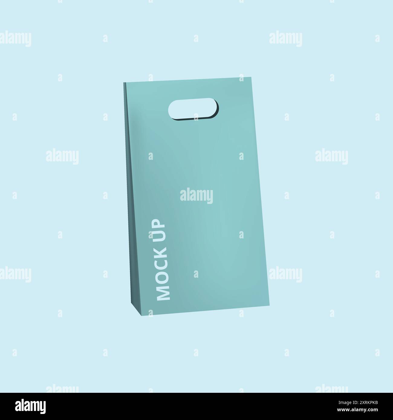 Modello realistico per il design del mockup con sacchetto di carta Illustrazione Vettoriale