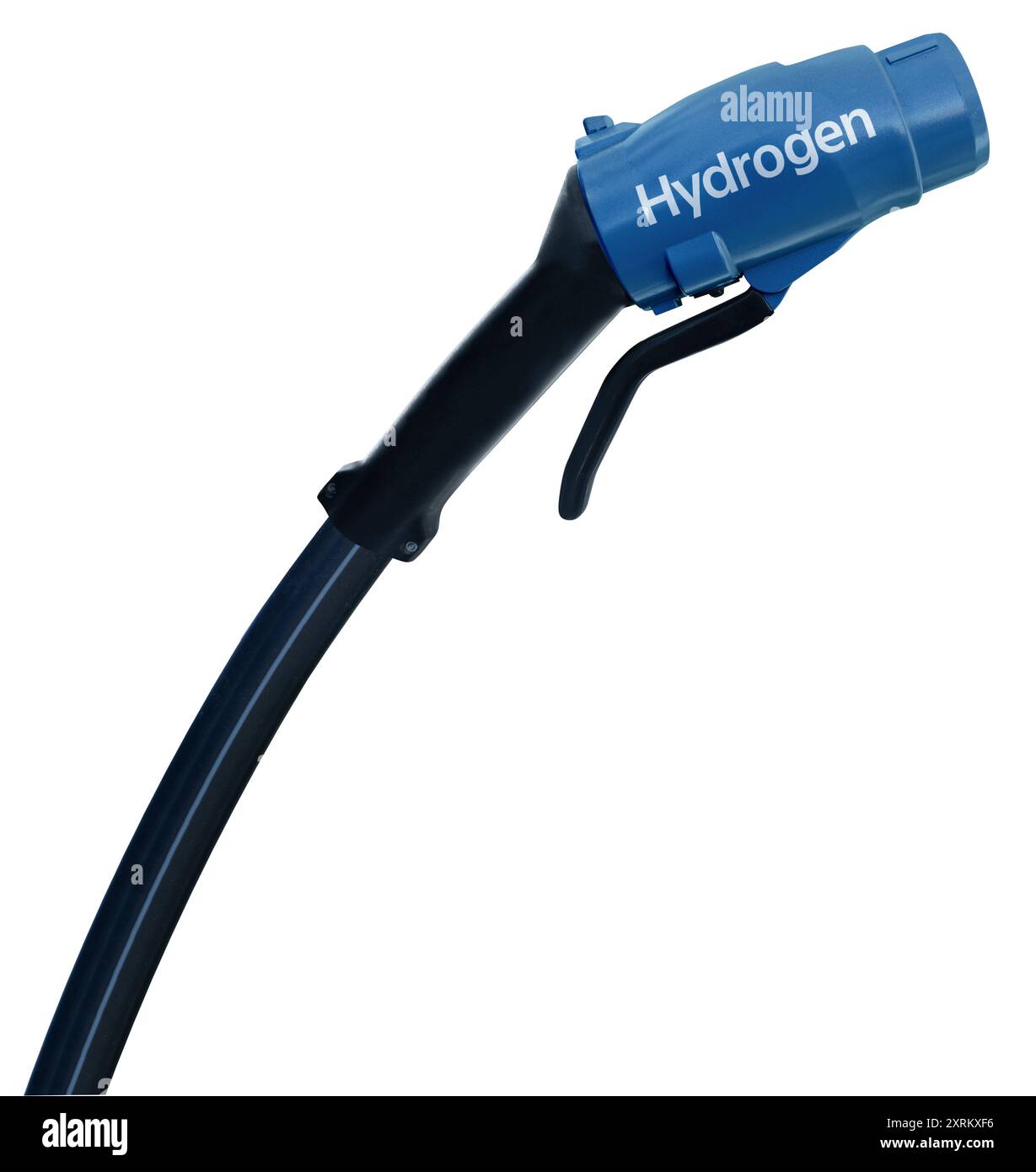 Ugello di alimentazione dell'idrogeno blu isolato. Foto Stock