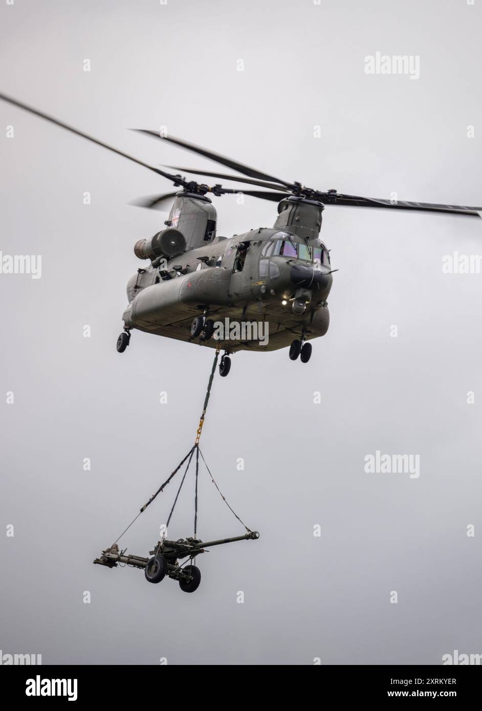 RAF Chinook display Team, Demo di ruolo al Royal Internaional Air Tattoo Foto Stock