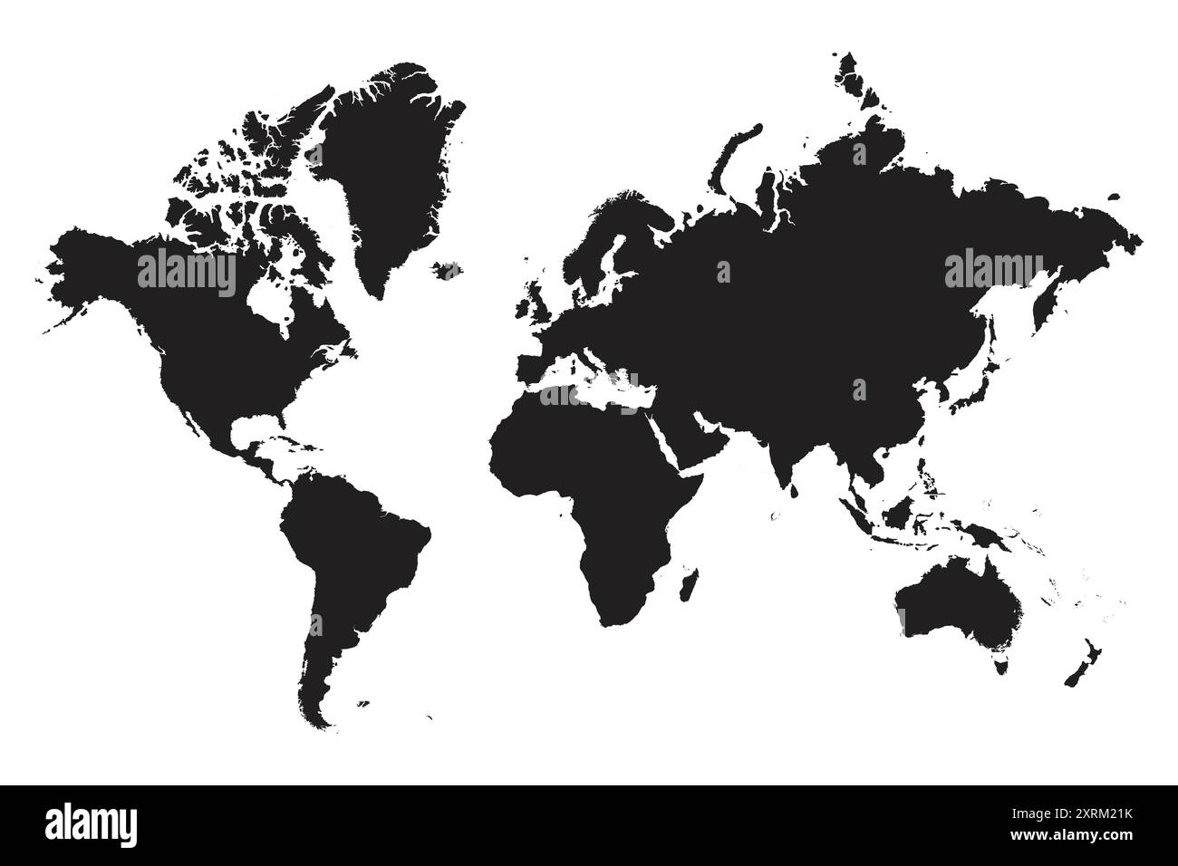 Mappa mondiale vuota isolata su vettore stock bianco Illustrazione Vettoriale