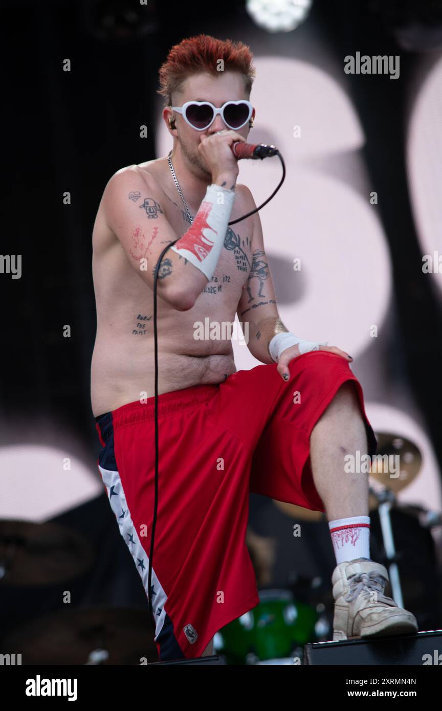 Londra, Regno Unito. 11 agosto 2024. I Wargasm alzano il fuoco al Gunnersbury Festival. Cristina Massei/Alamy Live News Foto Stock