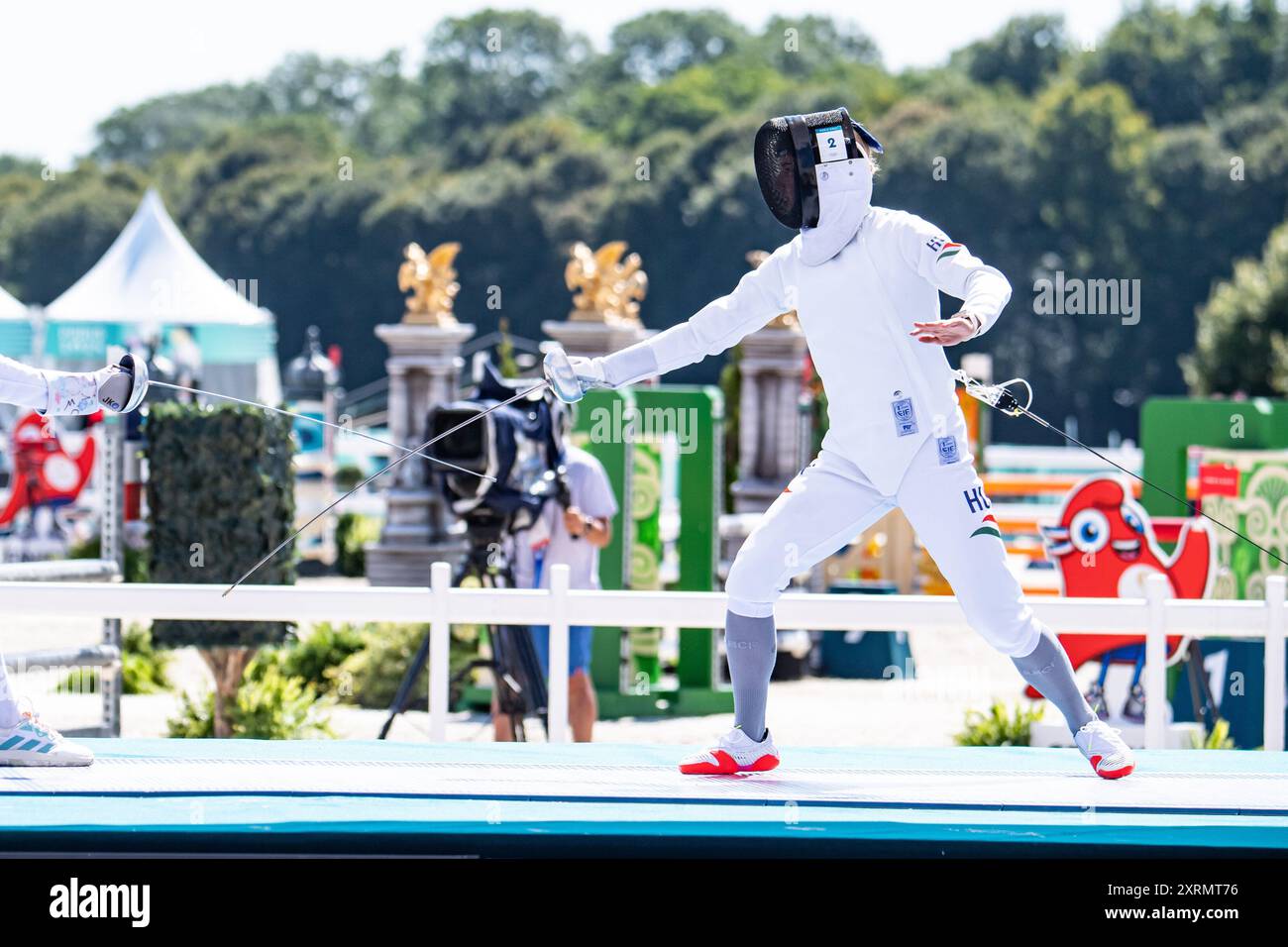 Michelle Gulyas (HUN), Pentathlon moderno, Women&#39;S Individual durante i Giochi Olimpici di Parigi 2024 l'11 agosto 2024 al Chateau de Versailles di Versailles, Francia Foto Stock