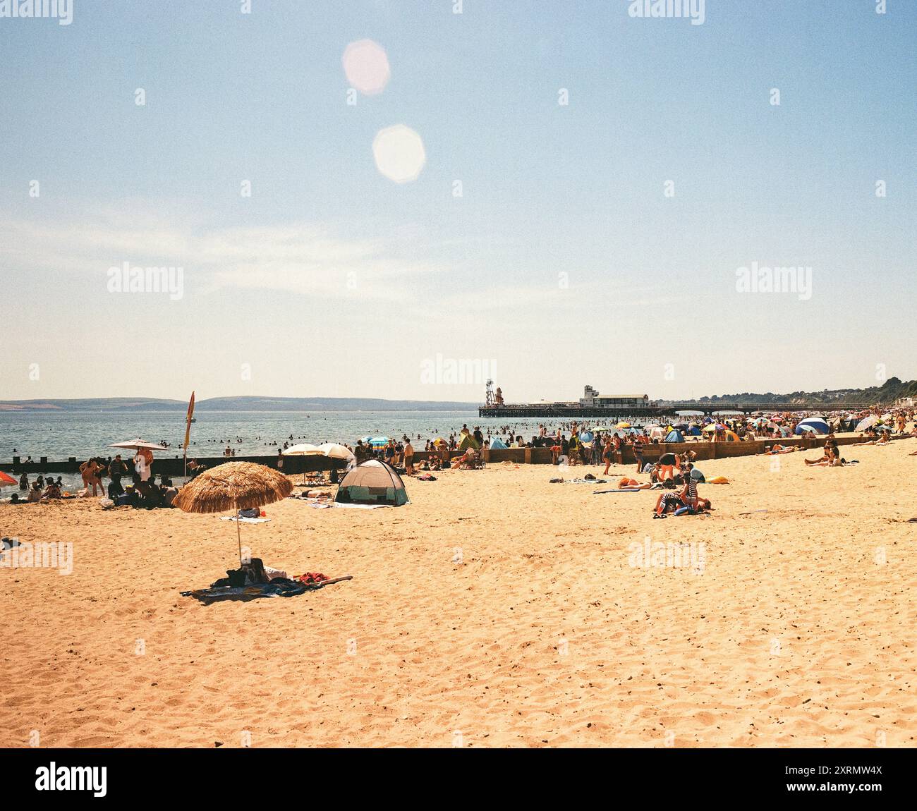 Bournemouth Beach, Dorset, Inghilterra, Regno Unito Foto Stock