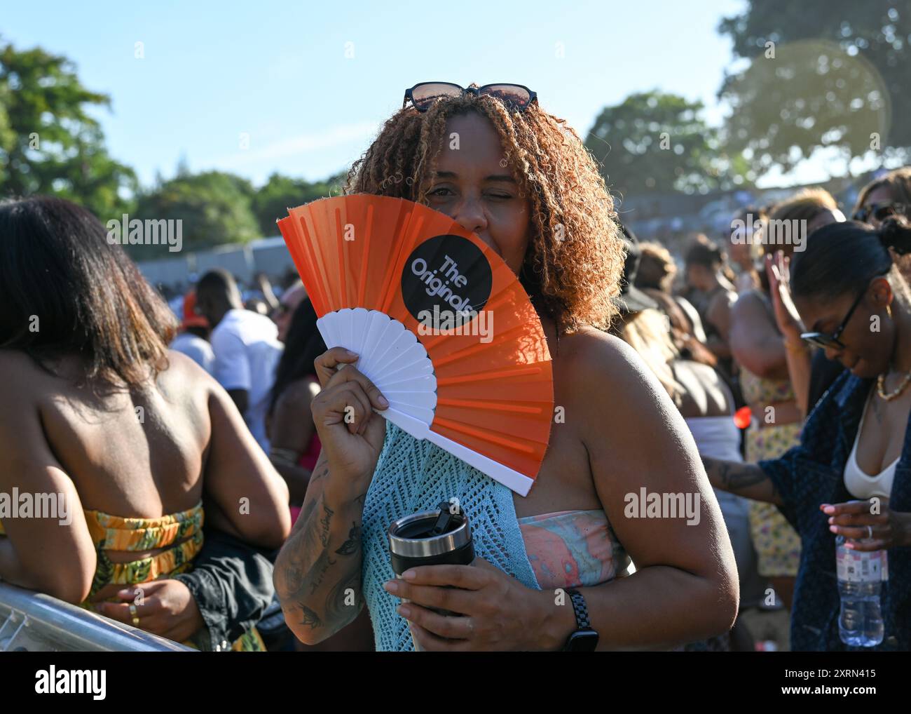 LONDRA, REGNO UNITO. 11 agosto 2024. Migliaia di persone partecipano all'Originals Festival al South Facing Festival 2024 al Crystal Palace Bowl, Londra, Regno Unito. ( Credito: Vedi li/Picture Capital/Alamy Live News Foto Stock