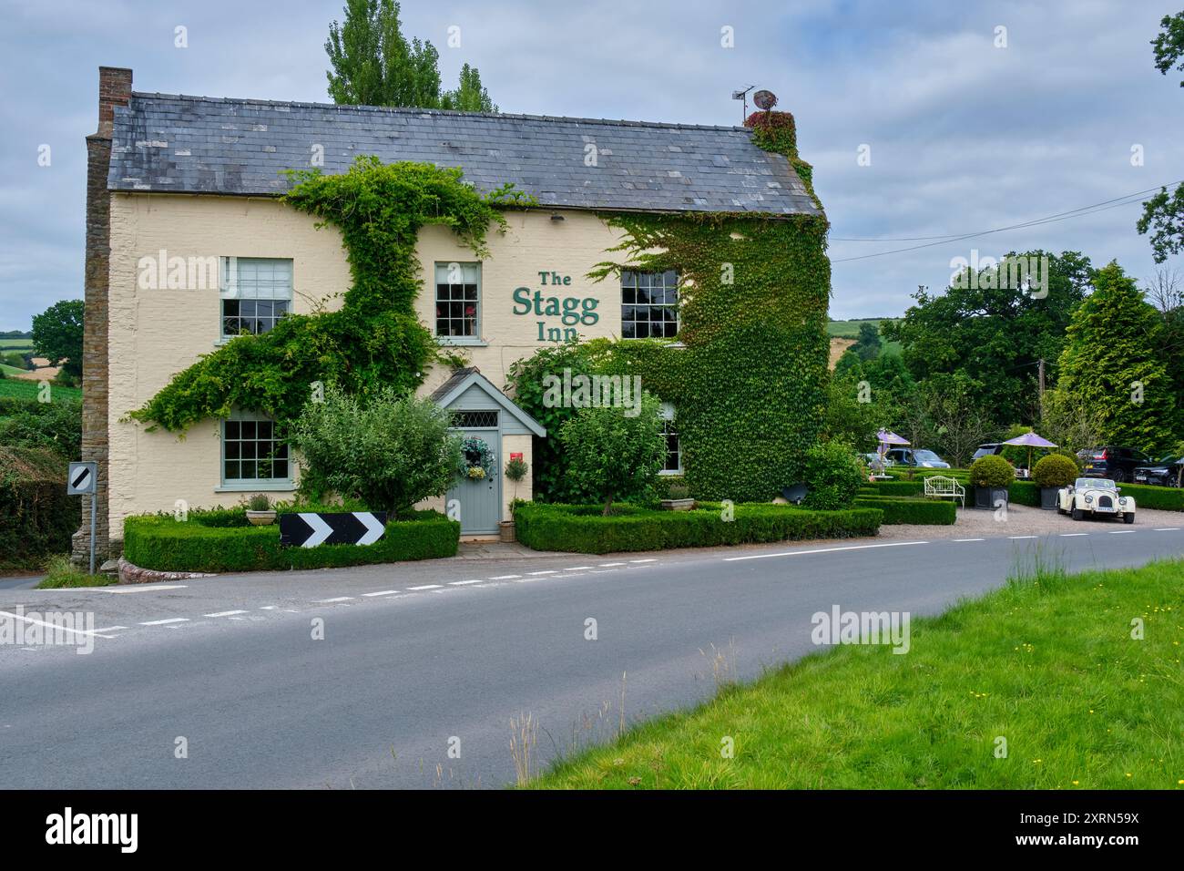 Lo Stagg Inn, Titley, Kington, Herefordshire Foto Stock