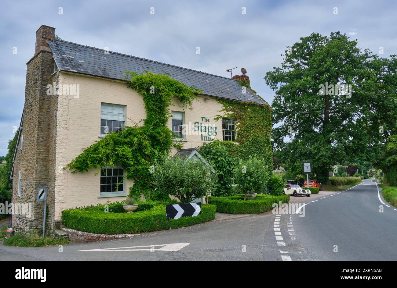 Lo Stagg Inn, Titley, Kington, Herefordshire Foto Stock