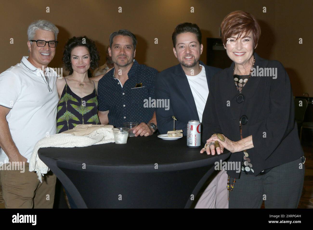 2 agosto 2024, Glendale, CA, Stati Uniti d'America: LOS ANGELES - 3 agosto: Rick Hearst, Rebecca Herbst, Dominic Zamprogna, Bradford Anderson, Carolyn Hennesy all'evento General Hospital fan Club presso l'Embassy Suites il 3 agosto 2024 a Glendale, CA (immagine di credito: © Kay Blake/ZUMA Press Wire) SOLO USO EDITORIALE! Non per USO commerciale! Foto Stock