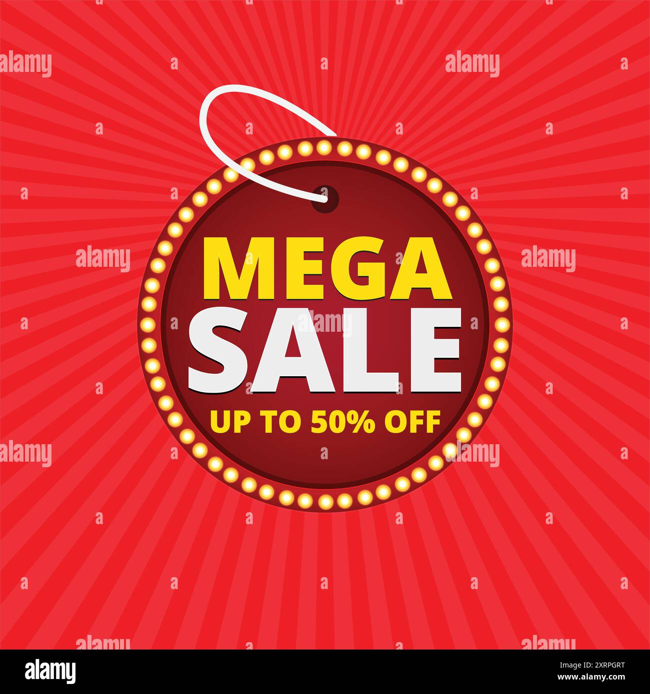 Offerta Mega sale vettore di etichette stock Illustrazione Vettoriale